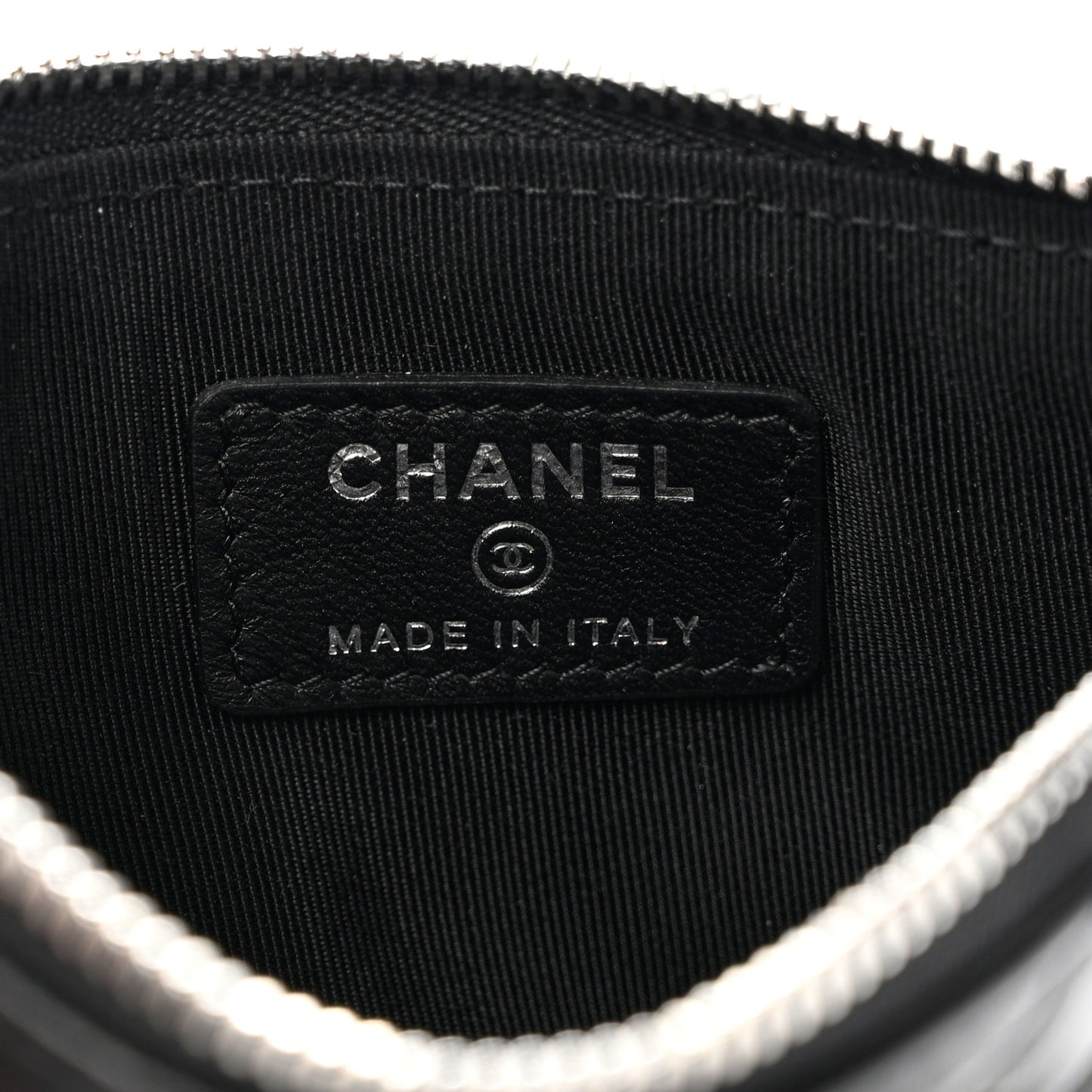 Lambskin Chevron Quilted Studded Small Cosmetic Case Black