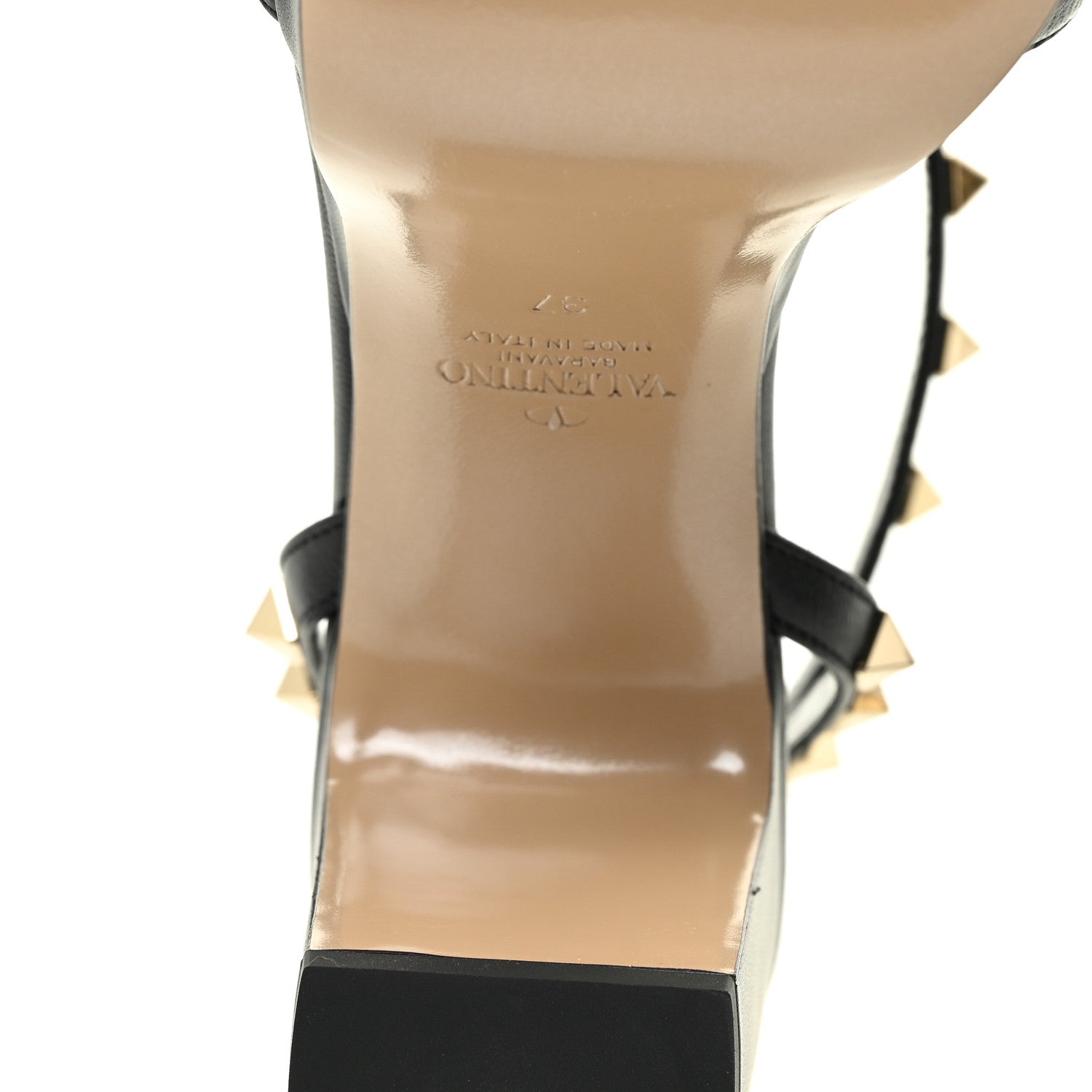 Valentino Garavani Calfskin Rockstud 35/75mm Platform Sandals 37 Black 8 of 12