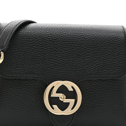 Gucci Dollar Calfskin Interlocking G Crossbody Bag Black 9 of 11