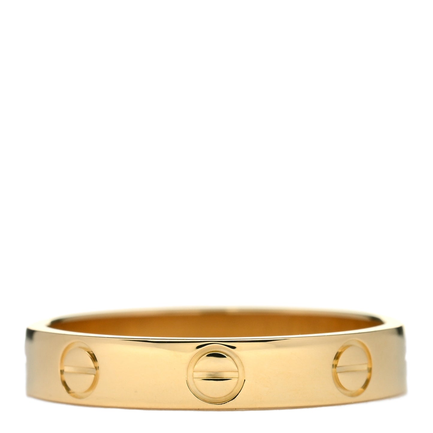 18K Yellow Gold 3.5mm LOVE Wedding Band Ring 54 6.75