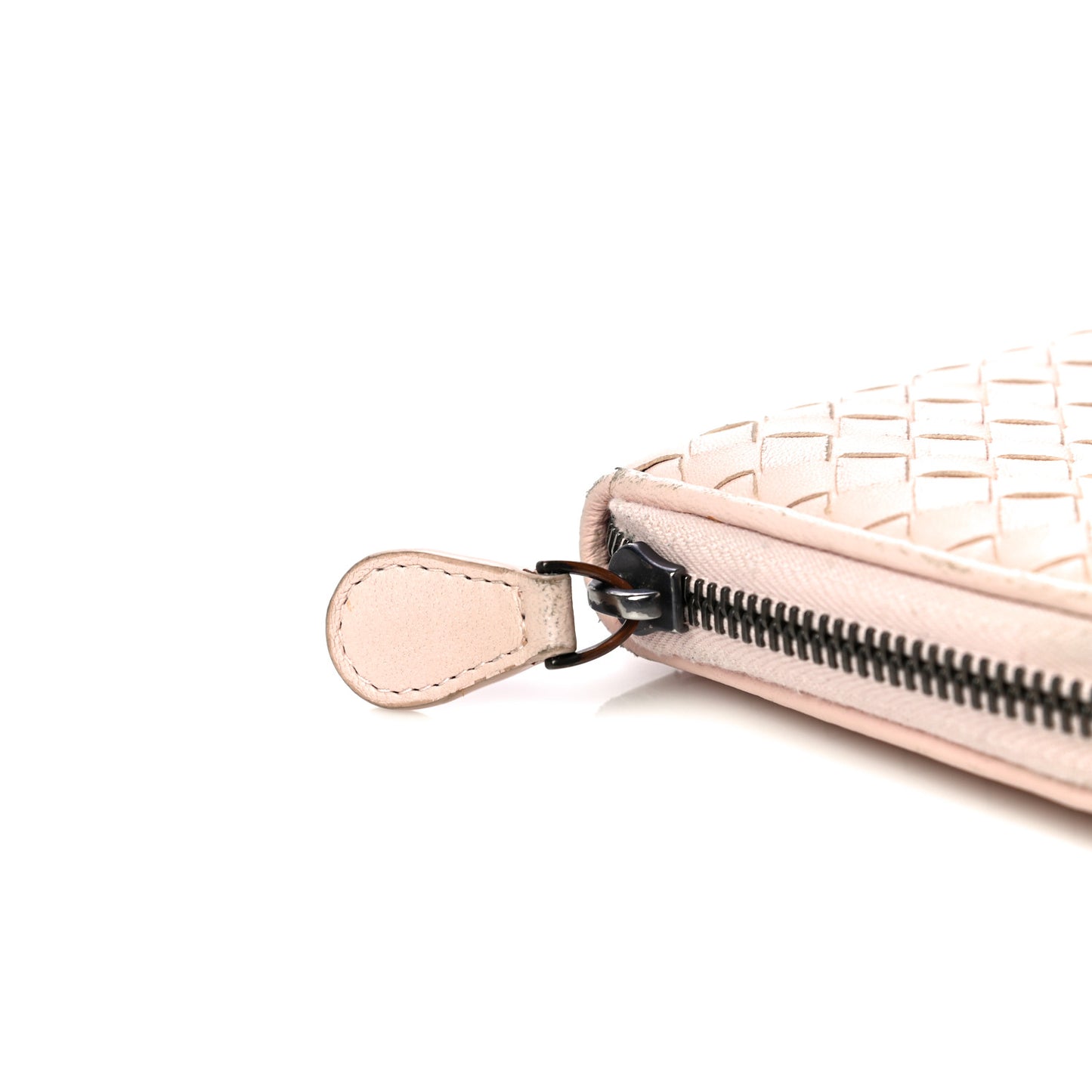 Nappa Intrecciato Zip Around Wallet Petale