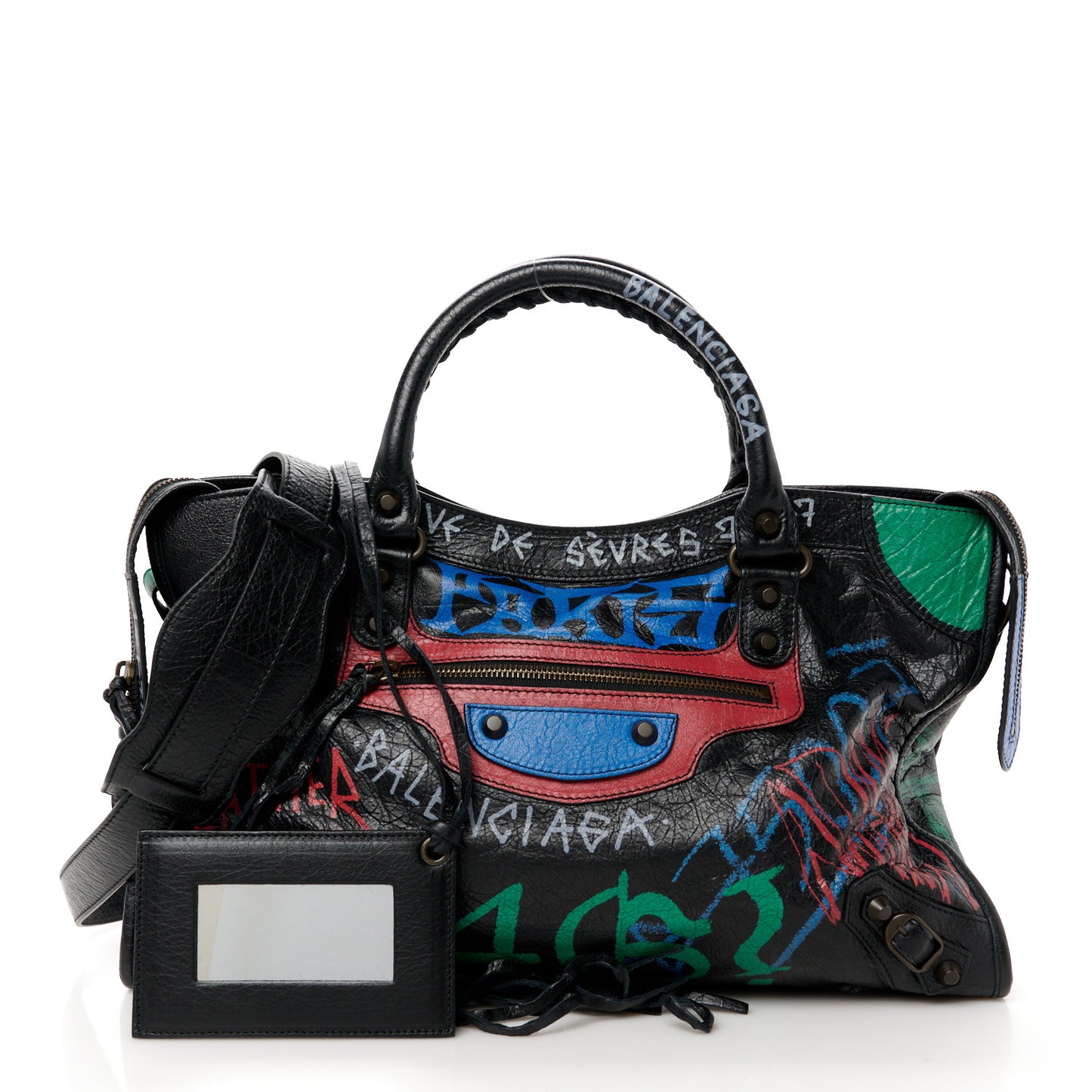 Agneau Graffiti All Over Classic Hardware City Black Vert Rouge