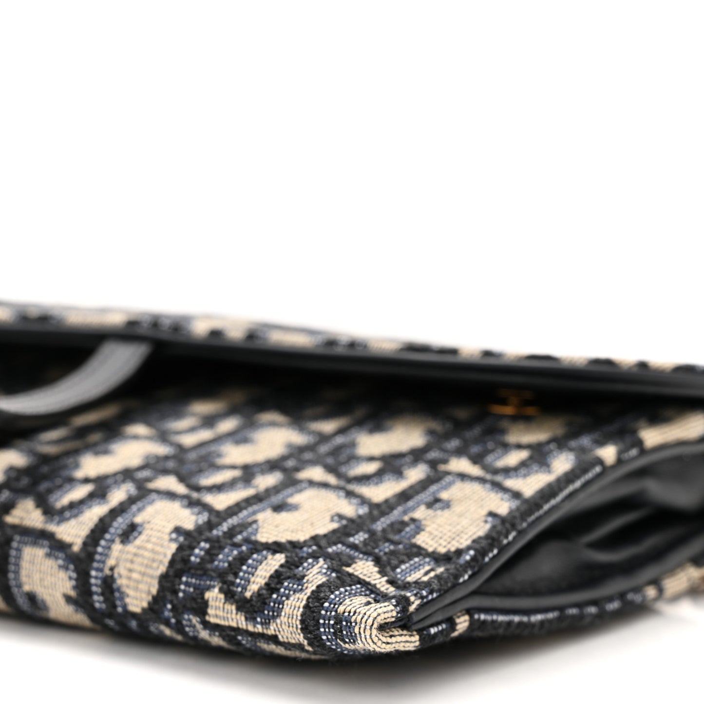 Oblique Saddle Chain Long Wallet Blue