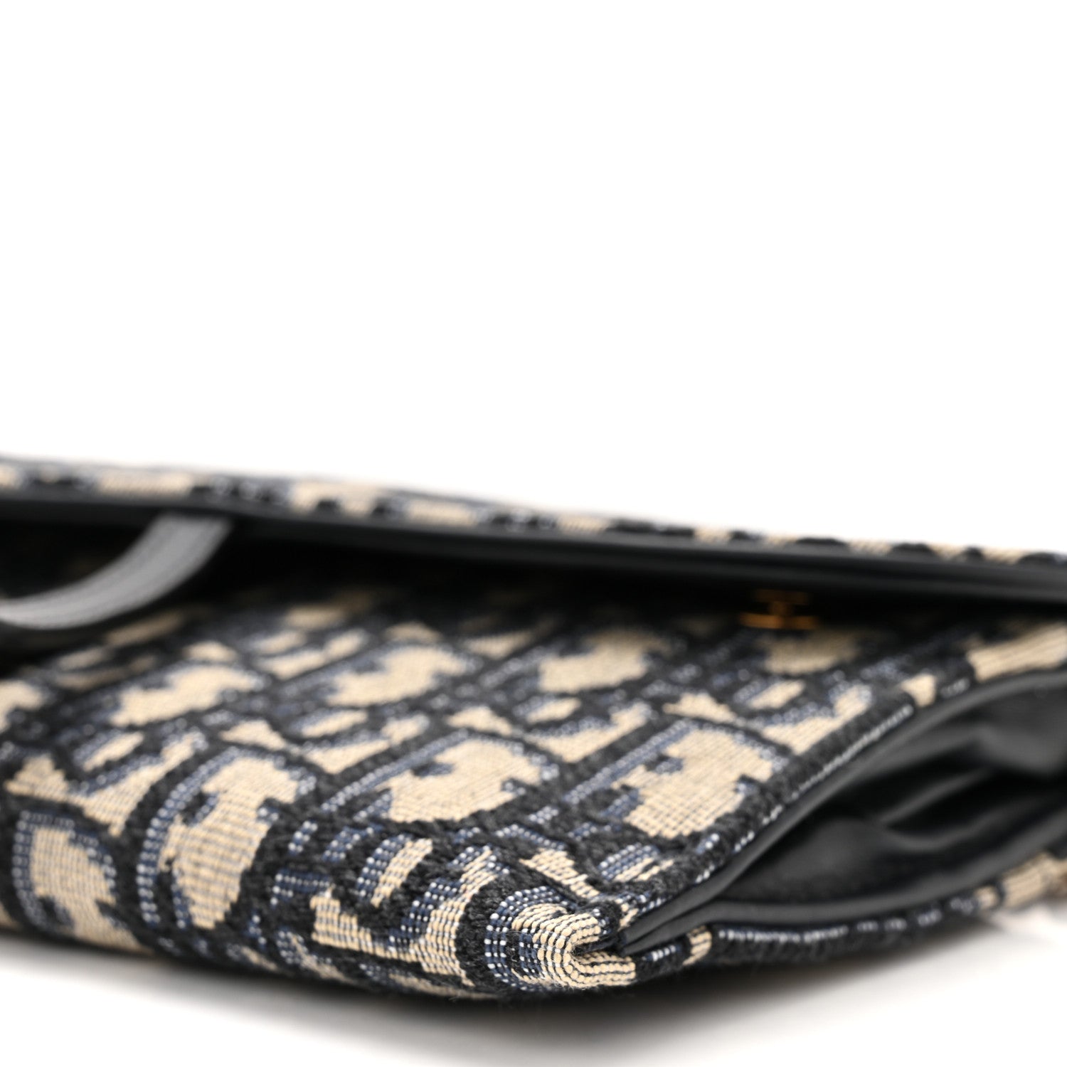 Christian Dior Oblique Saddle Chain Long Wallet Blue 11 of 12
