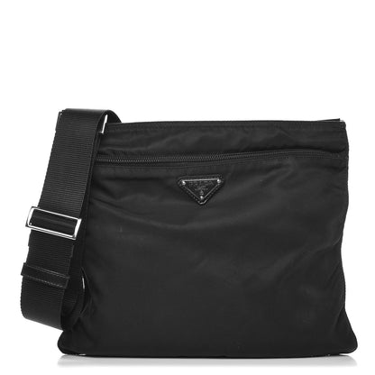Prada Nylon Flat Messenger Bag Black 1 of 6