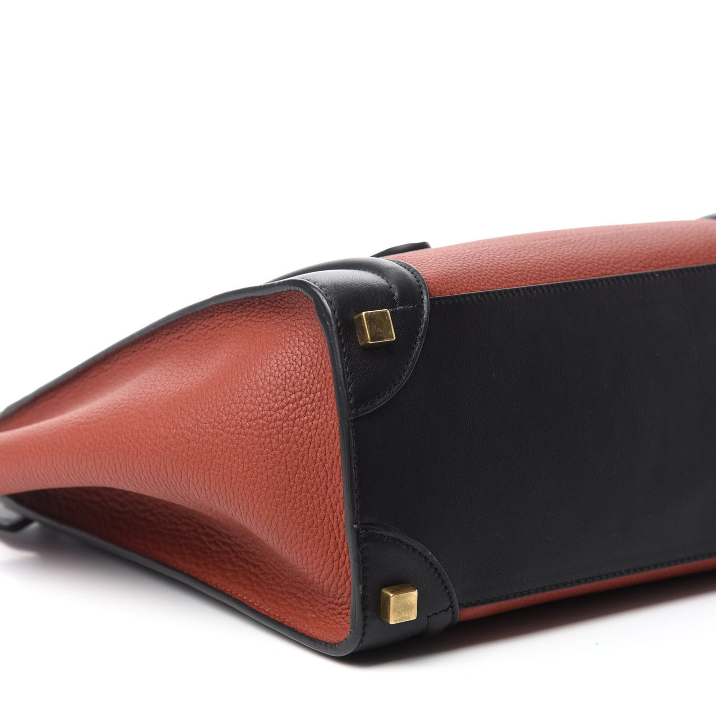 Drummed Calfskin Bi-Color Micro Luggage