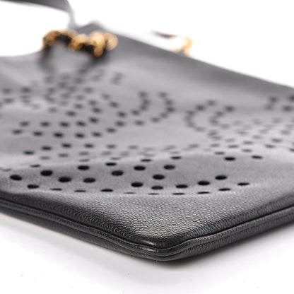 Chanel Caviar Perforated CC Tote Black 9 of 12