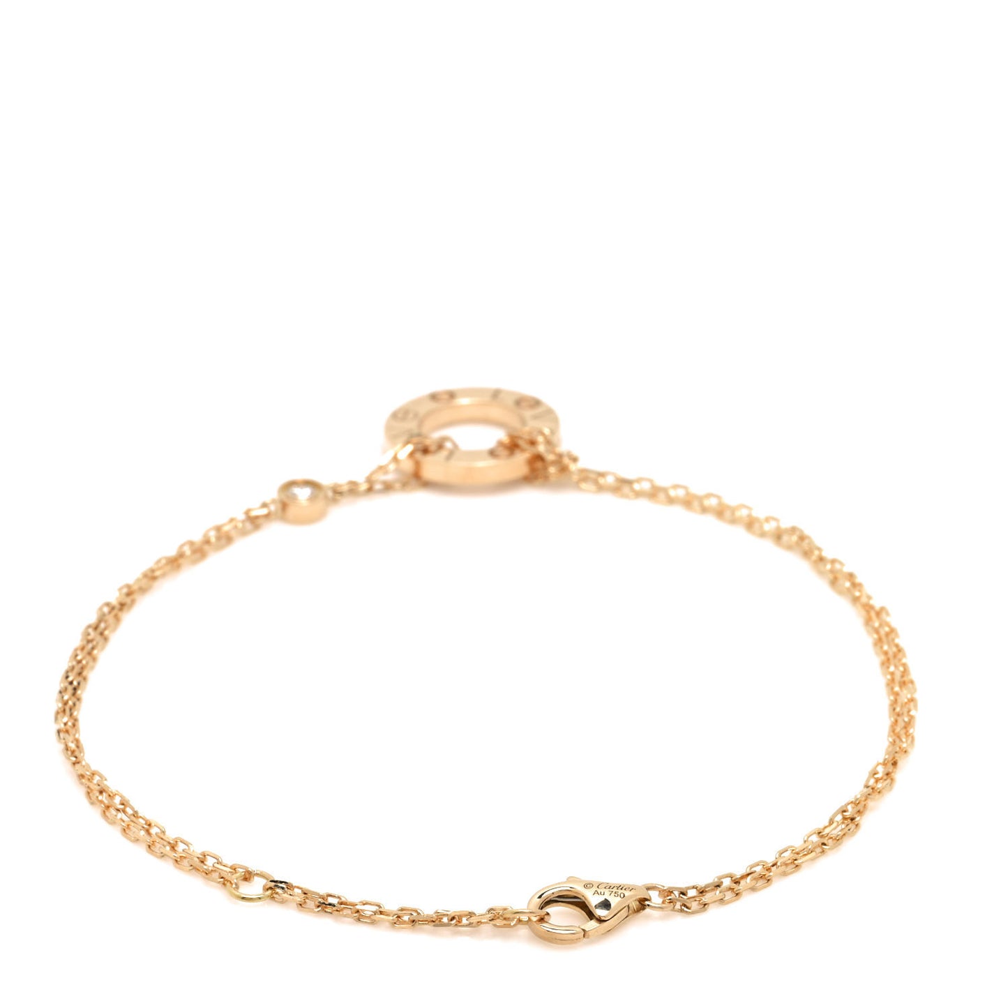 18K Yellow Gold Diamond LOVE Bracelet