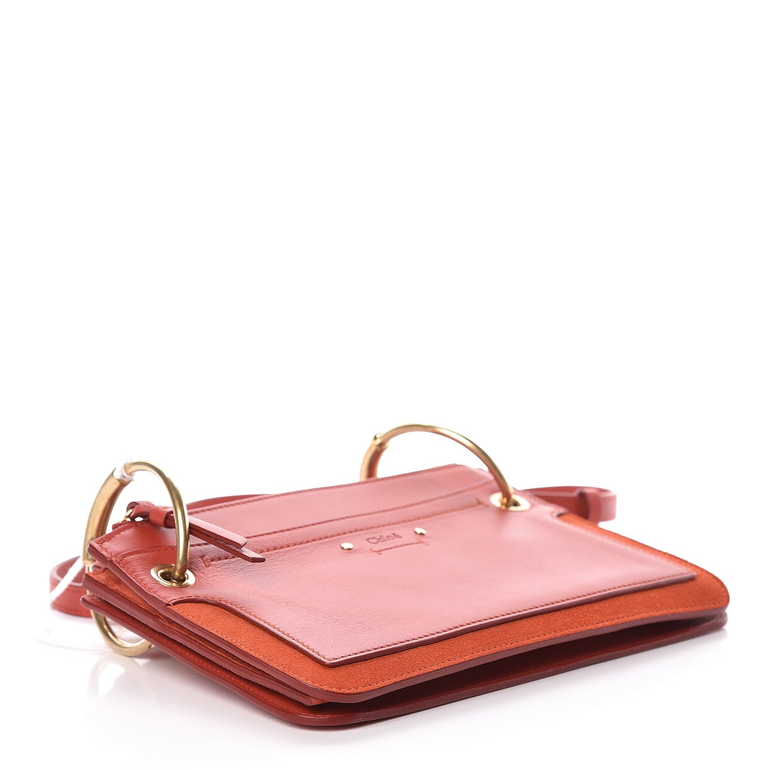 Chloe Calfskin Suede Mini Roy Bag Earthy Red 4 of 10