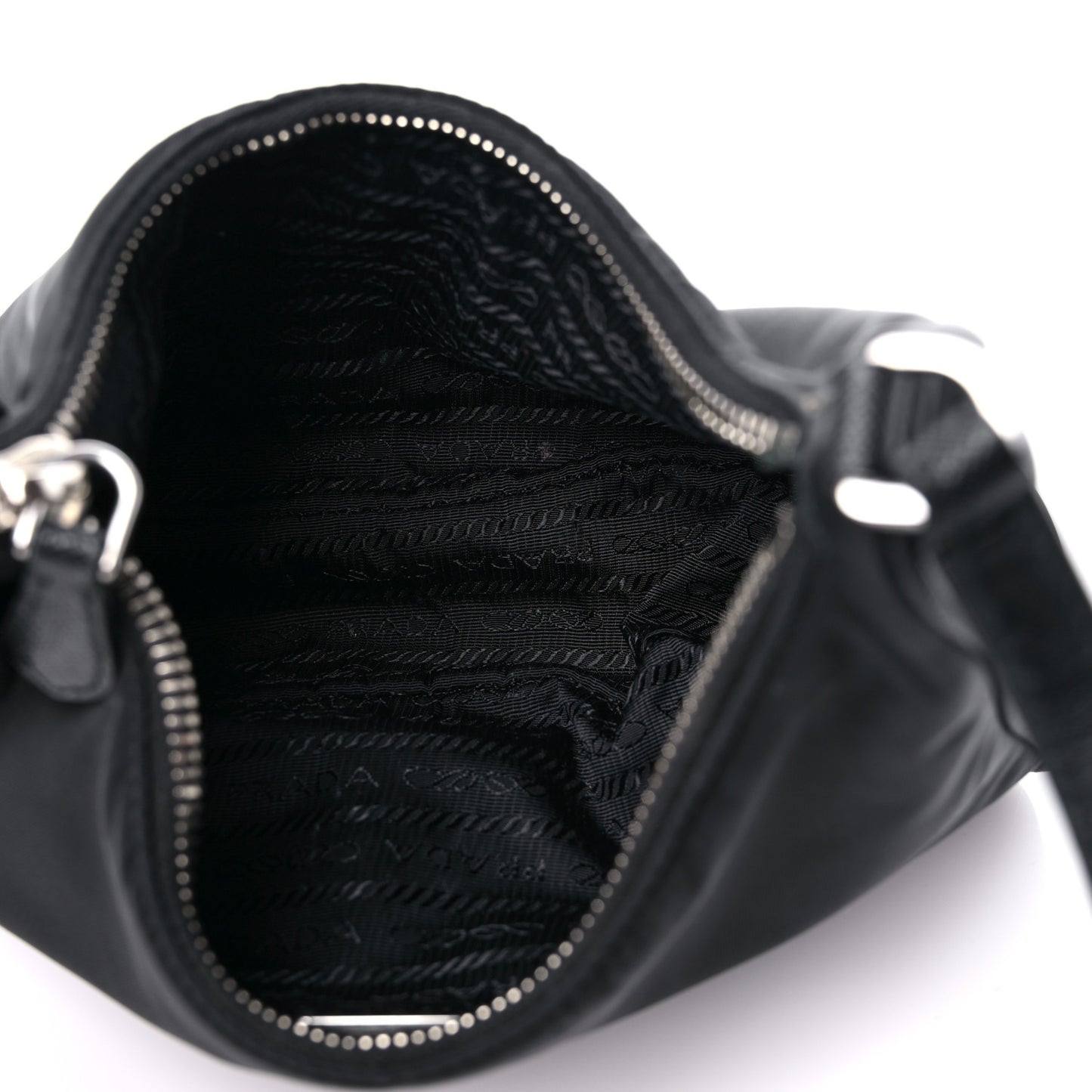 Tessuto Nylon Saffiano Mini Re-Edition 2005 Bag Black