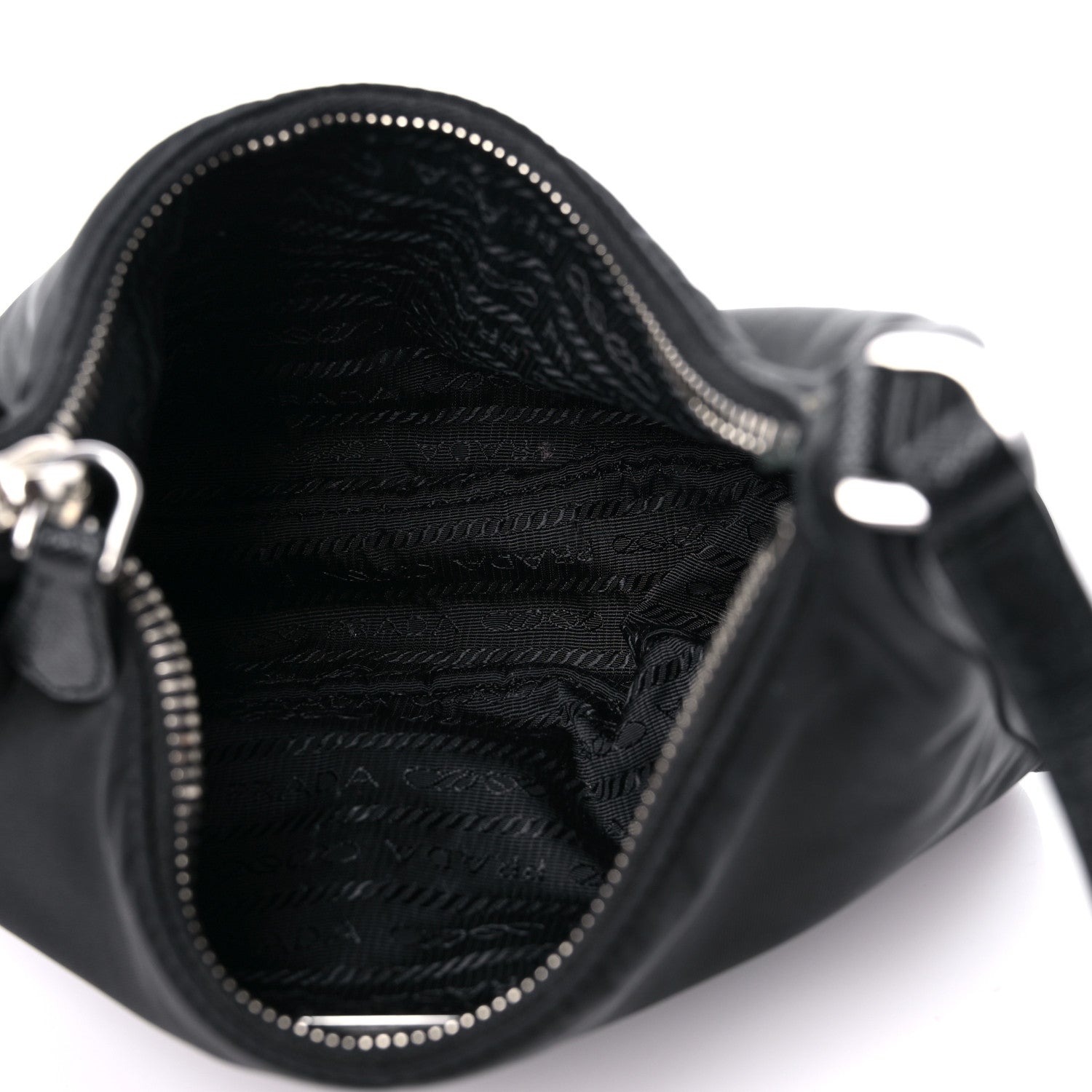 Prada Tessuto Nylon Saffiano Mini Re-Edition 2005 Bag Black 5 of 14