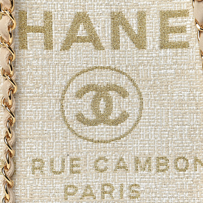 Chanel Lurex Boucle Large Deauville Tote Light Beige 10 of 10