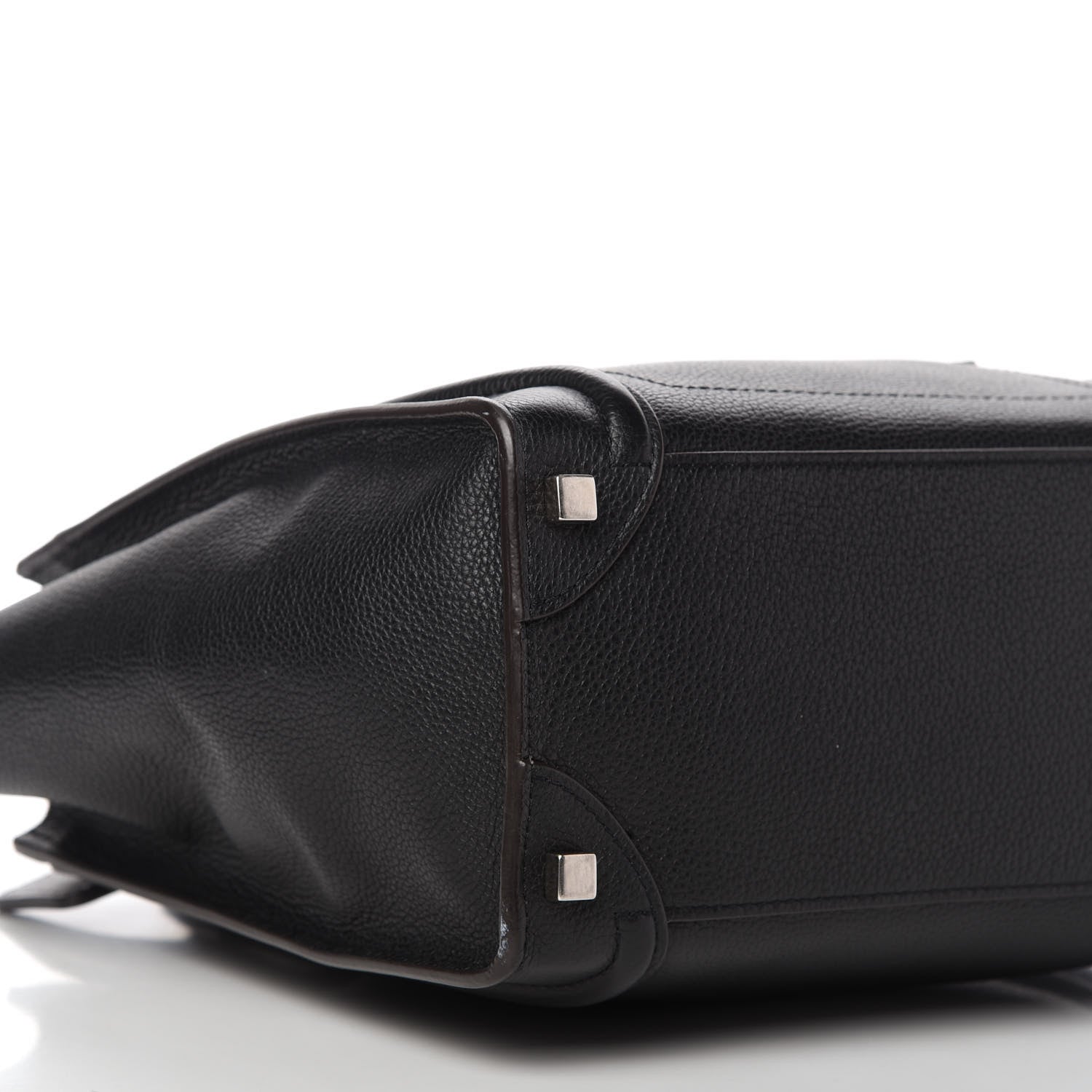 Celine Drummed Calfskin Micro Luggage Black 6 of 10