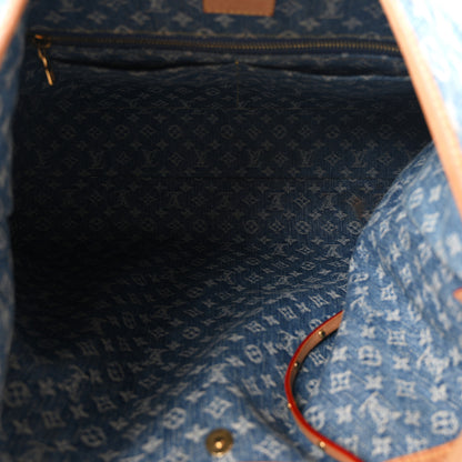 Louis Vuitton Monogram Denim CarryAll MM Blue 6 of 10