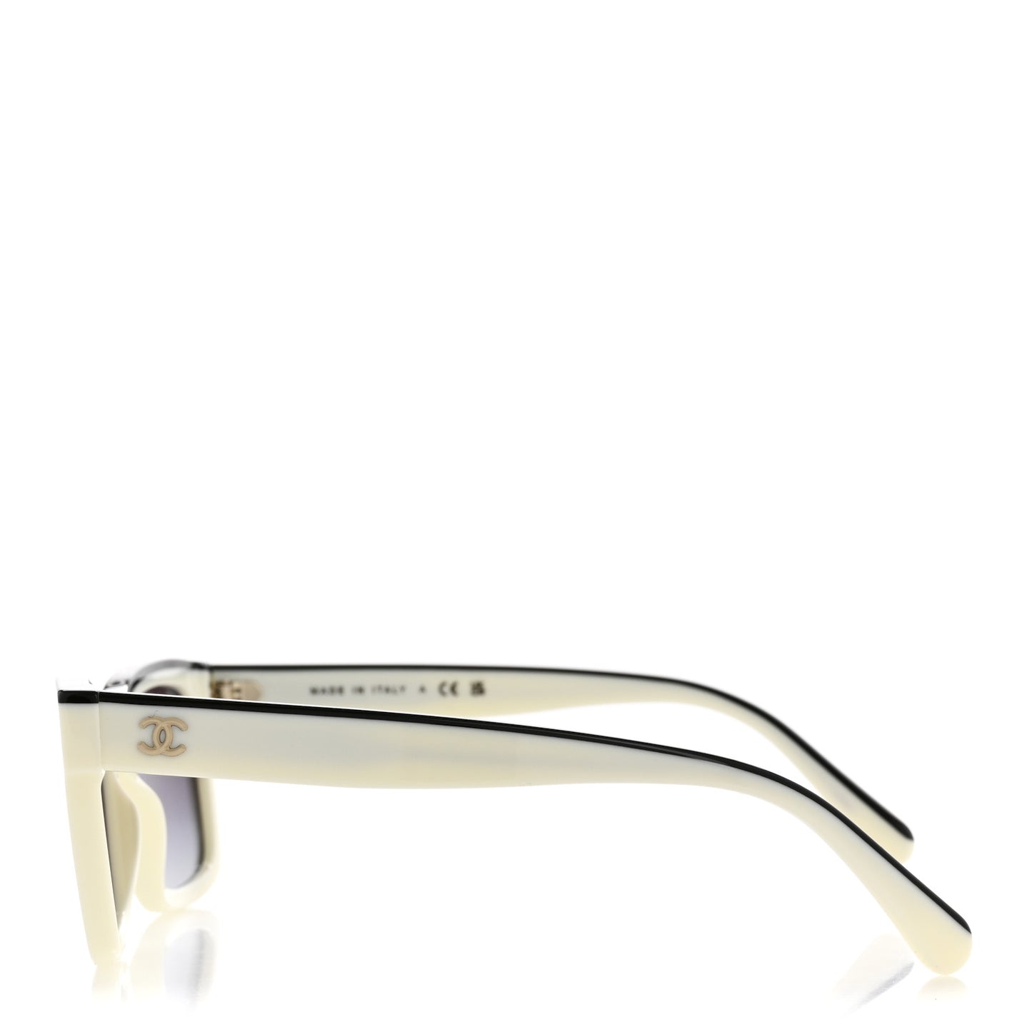 Acetate Square Sunglasses 5417 White Black