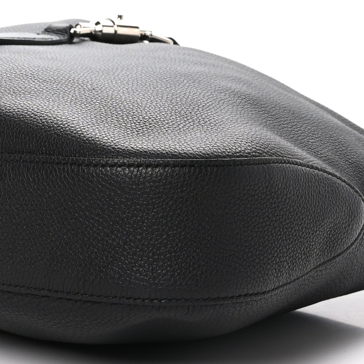 Soft Grained Calfskin Large Jackie Hobo Black
