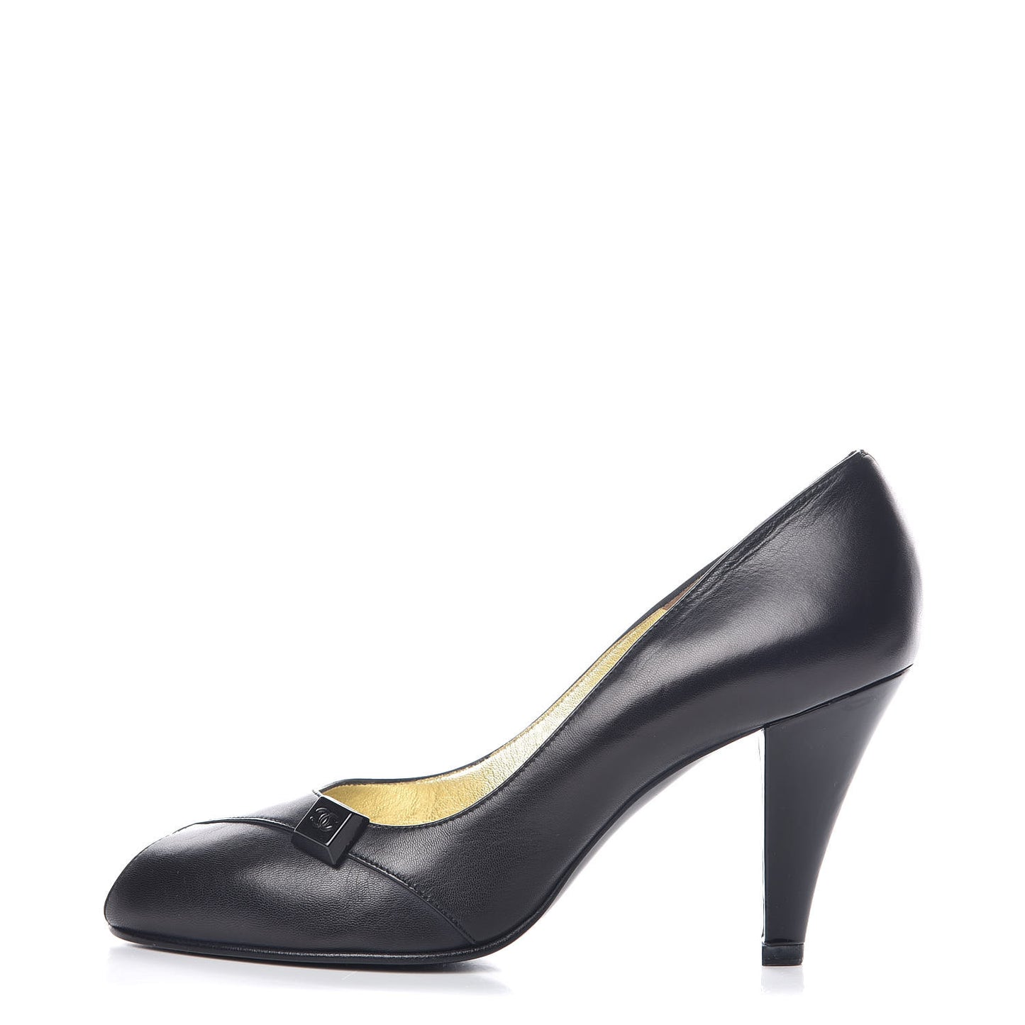 Lambskin CC Peep Toe Pumps 39 Black