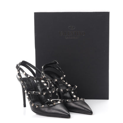 Valentino Garavani Nappa Rockstud Ankle Strap Pumps 38 Black 20 of 20