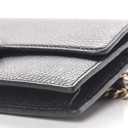 Gucci Dollar Calfskin Interlocking G Chain Wallet Black 13 of 14