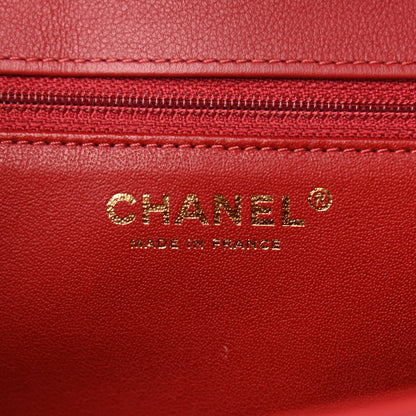 Chanel Calfskin Quilted Chevron In The City Bag Red 6 of 10