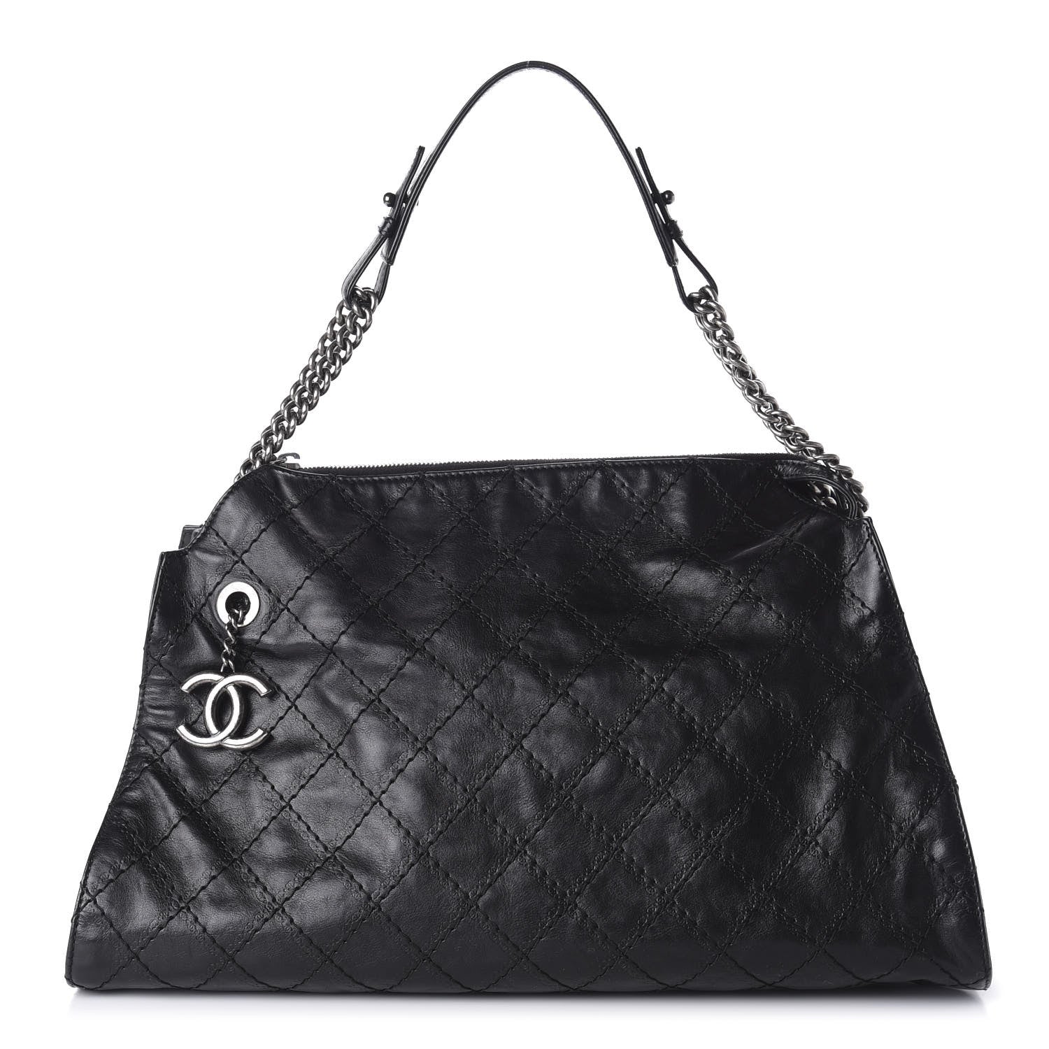 Chanel Calfskin CC Crave Tote Black 1 of 10