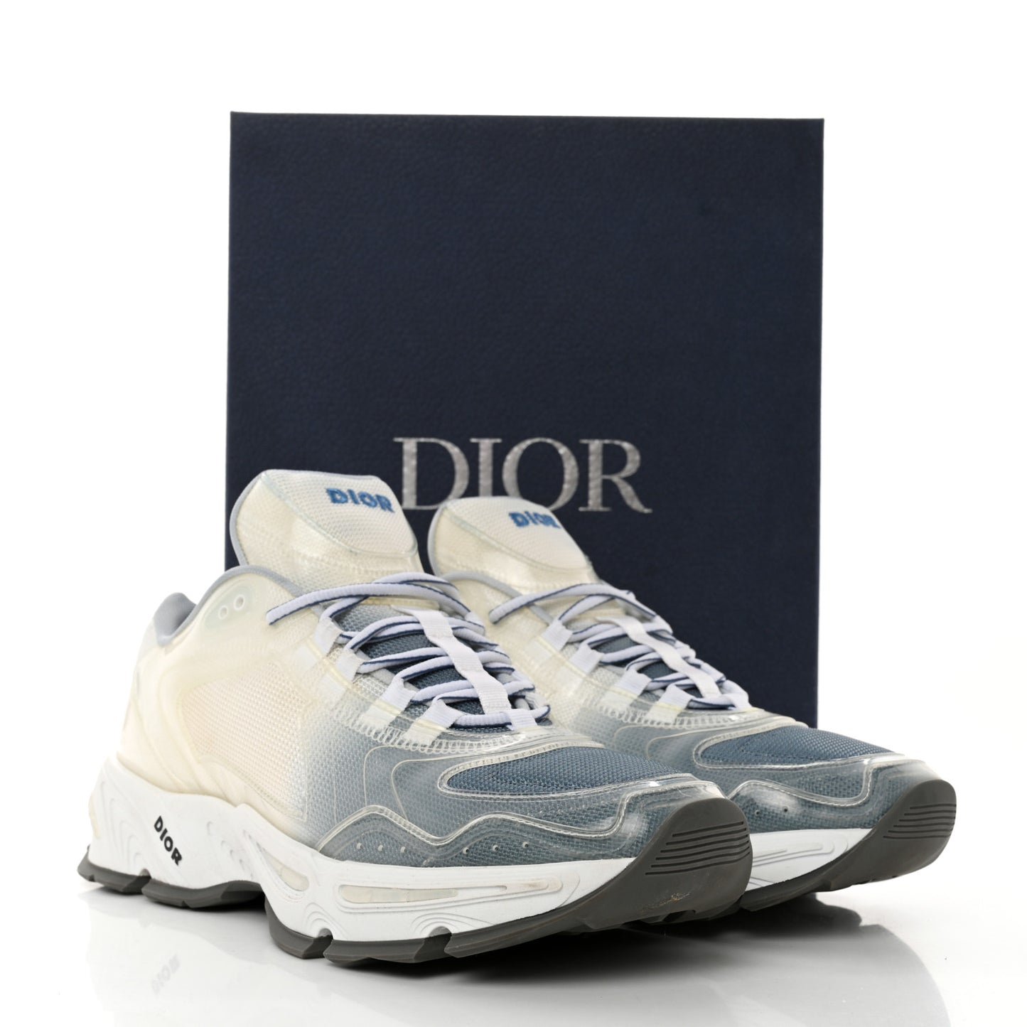 Calfskin Mens CD1 Sneakers 45 Blue White