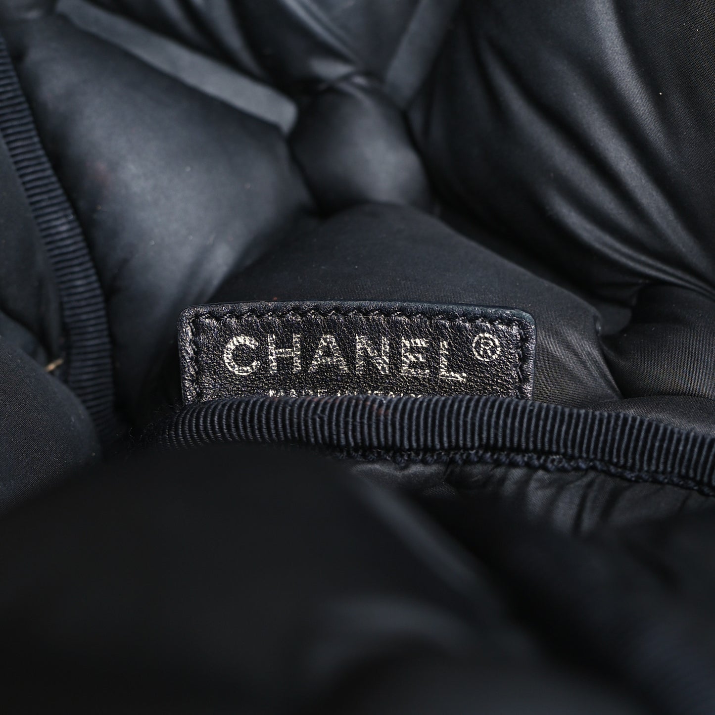 Calfskin Quilted Large Chesterfield Flap Navy