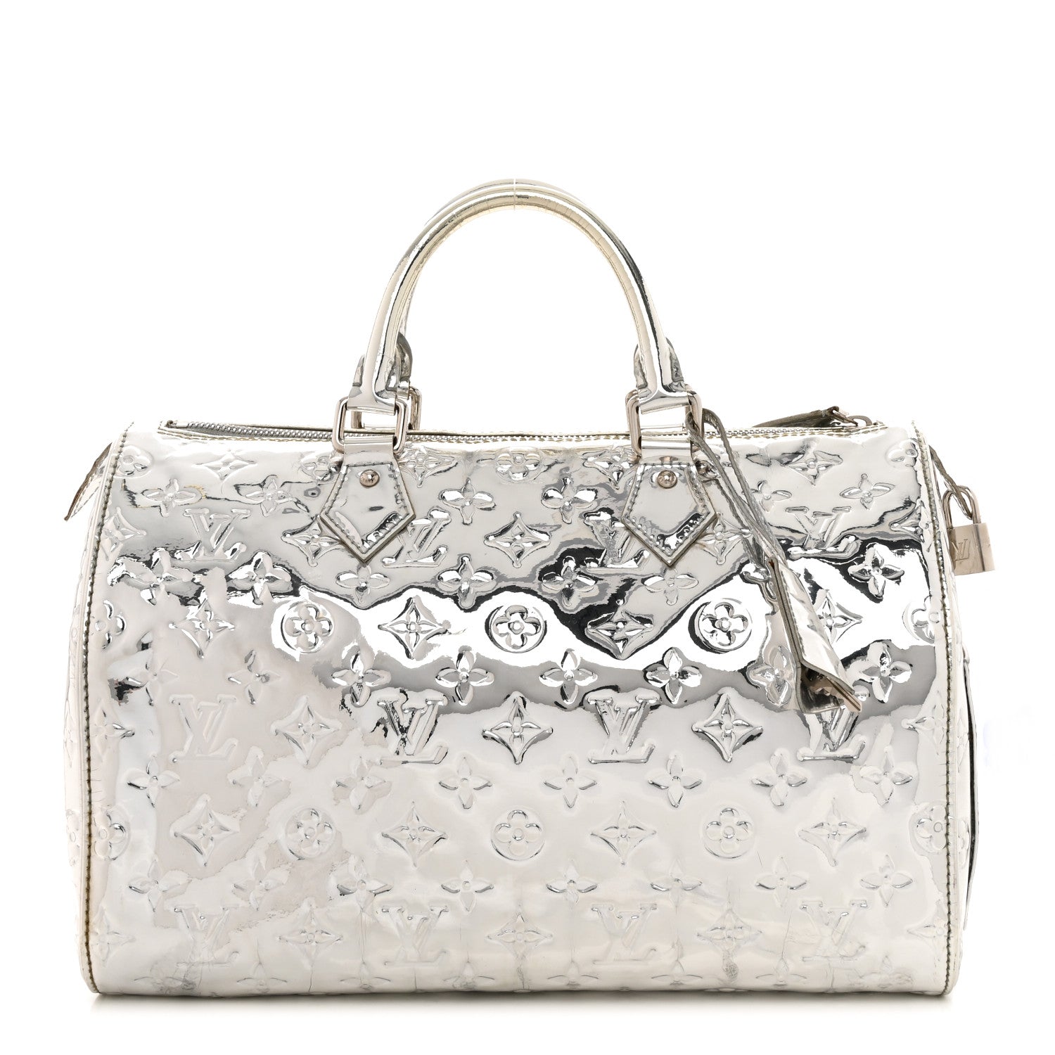 Louis Vuitton Monogram Miroir Speedy 35 Silver 1 of 19