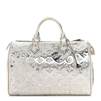 Louis Vuitton Monogram Miroir Speedy 35 Silver 1 of 19