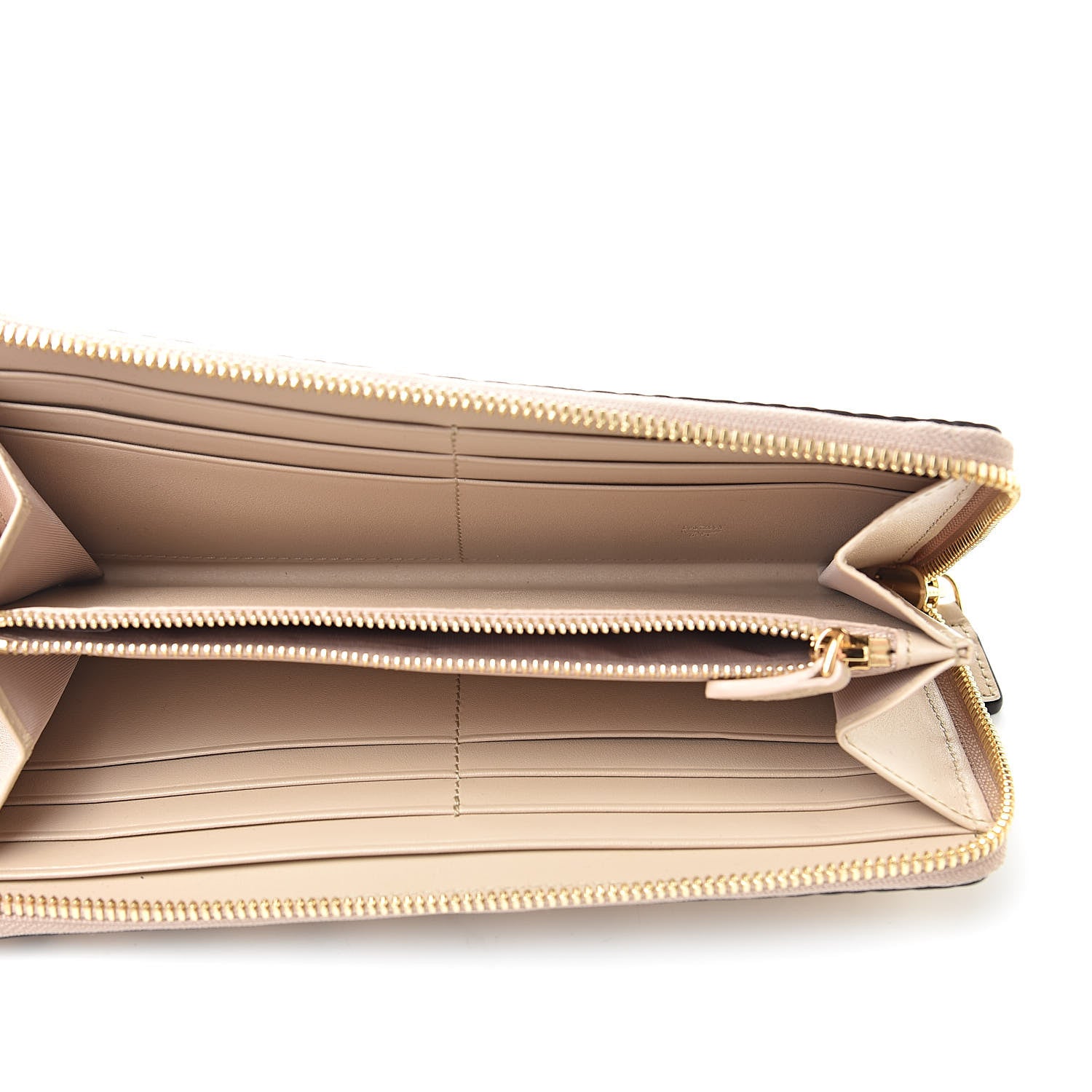 MCM Visetos Large Zip Around Wallet Beige 5 of 9