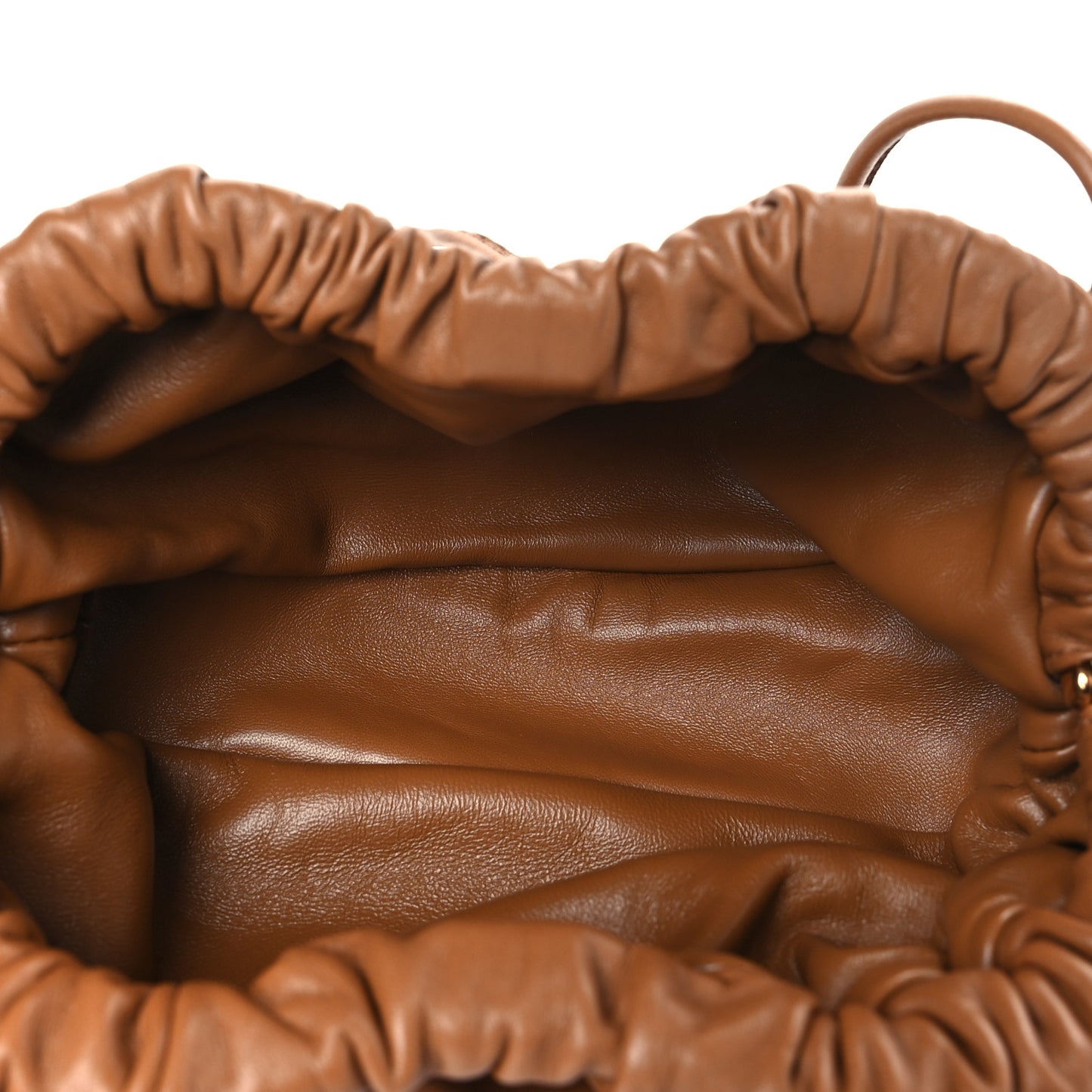 Lambskin Cloud Mini Clutch Caramel