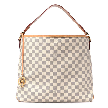 Louis Vuitton Damier Azur Delightful MM Rose Ballerine 1 of 14