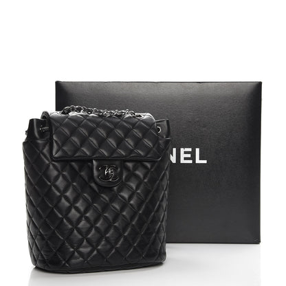 Chanel Lambskin Quilted Small Urban Spirit Backpack Black 8 of 8