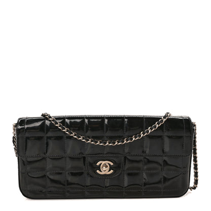 Chanel Patent Quilted East West Chocolate Bar Flap Black 1 of 11