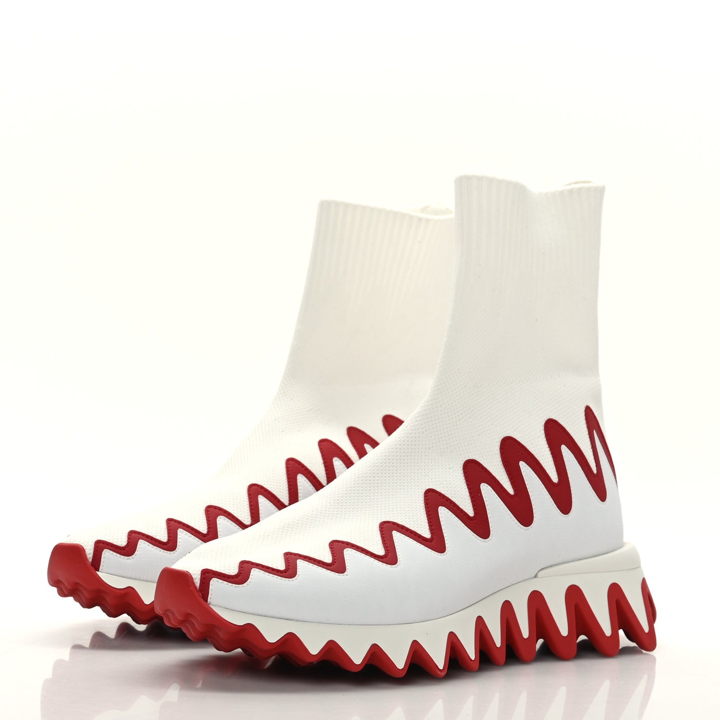 Knit Mesh Sharky Sock Sneakers 35.5 White