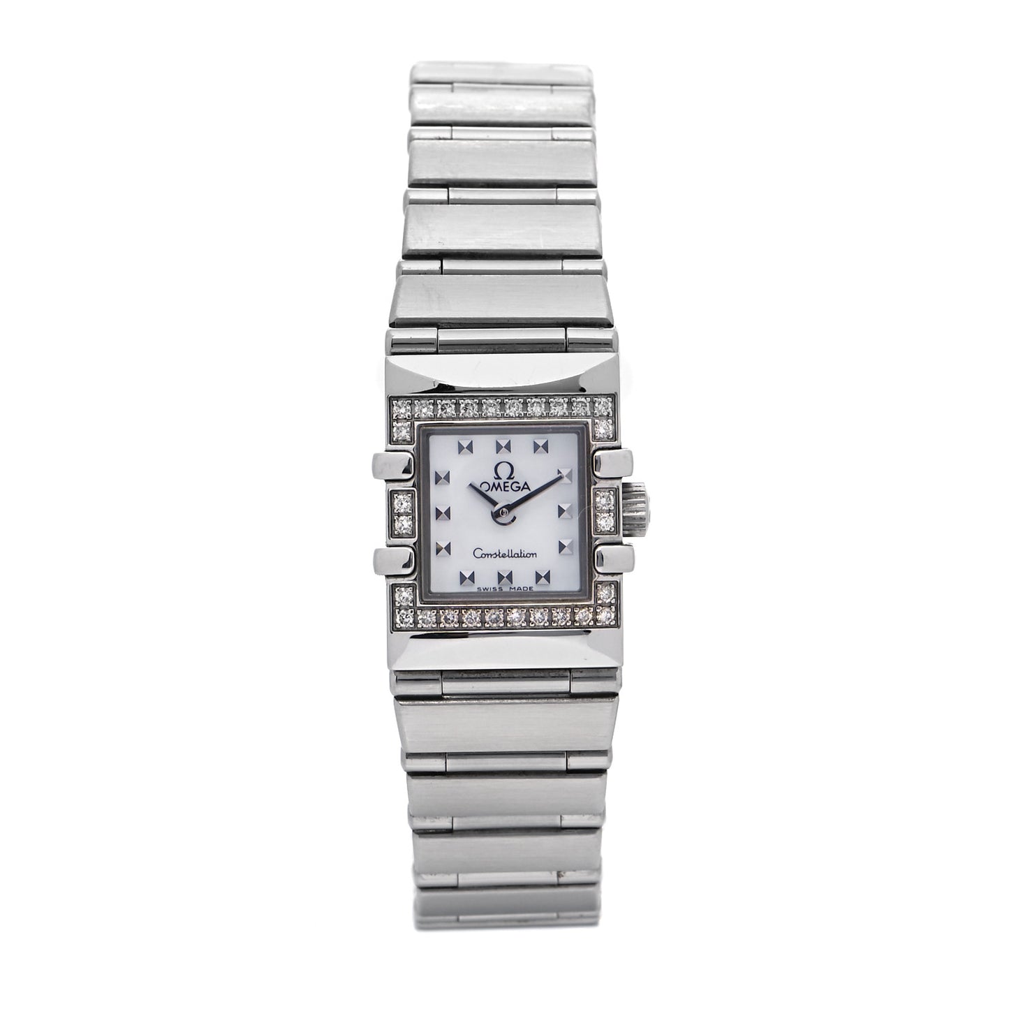 Stainless Steel Diamond Bezel Mother of Pearl 15mm Constellation Quadra Quartz Watch 1535.71.00