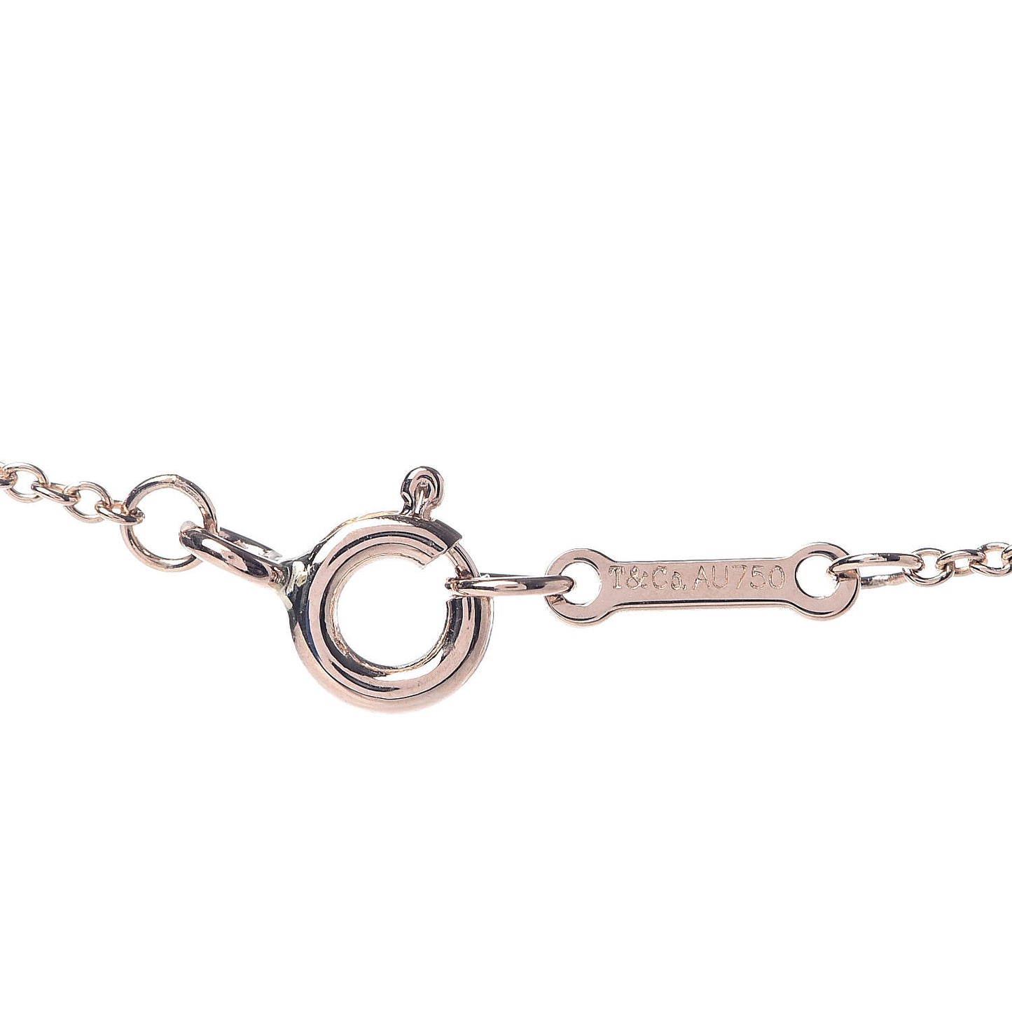 18K Rose Gold Diamond Paloma Picasso Olive Leaf Pendant Necklace