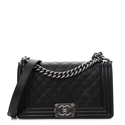 Chanel Caviar Quilted Medium Boy Flap Black 1 of 15