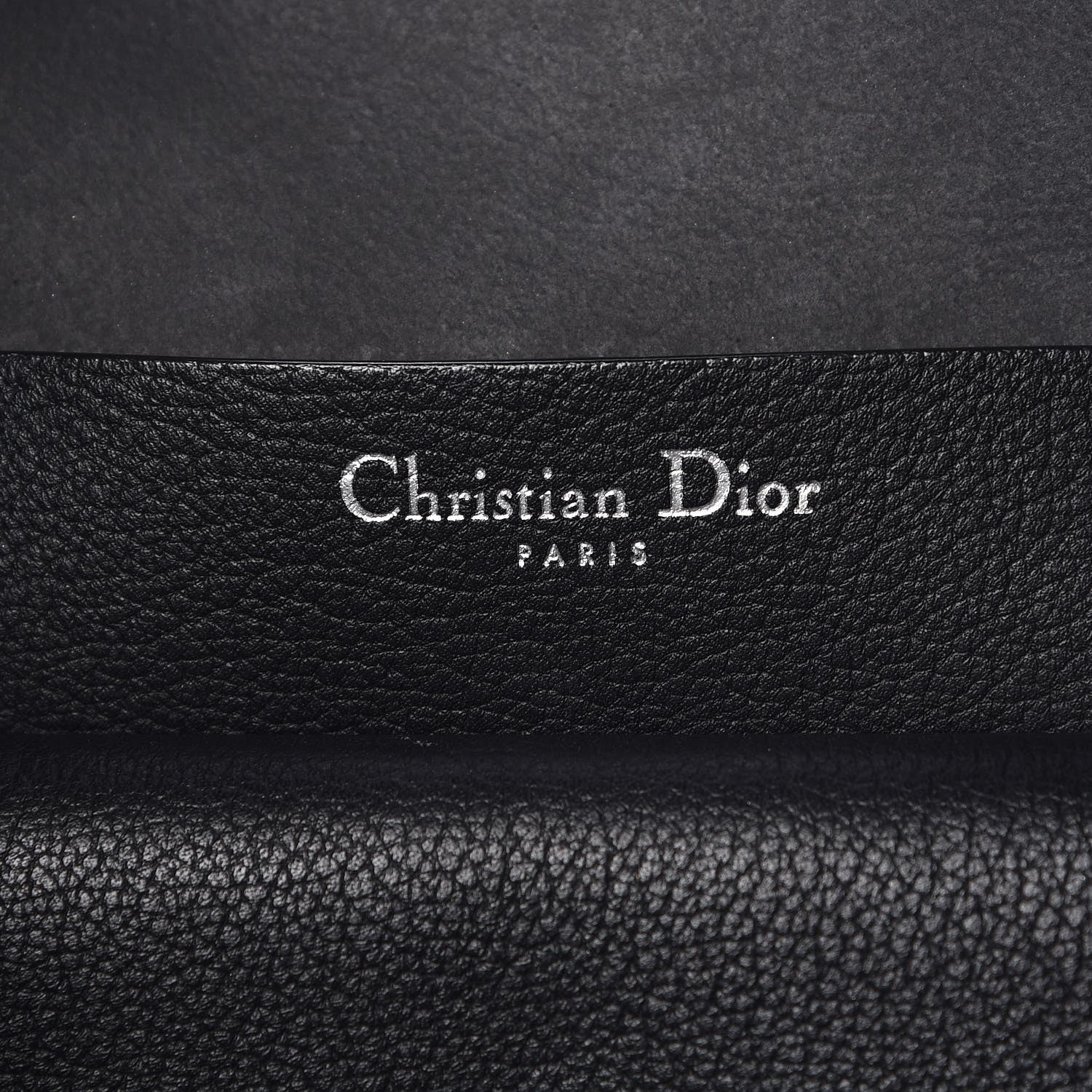 Christian Dior Supple Grained Calfskin Large Open Bar Tote Black 7 of 9