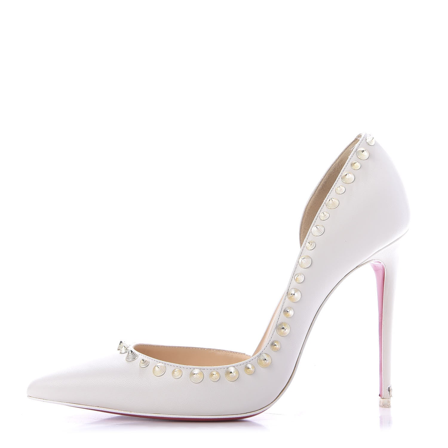Christian Louboutin Shiny Nappa Irishell 100 Pumps 38 White 1 of 12