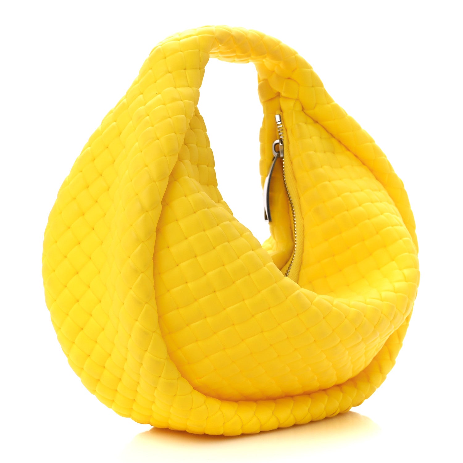 Bottega Veneta Rubber Intreccio Padded Mini Jodie Lemon 3 of 12
