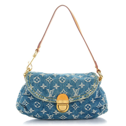 Louis Vuitton Monogram Denim Mini Pleaty Blue 1 of 7