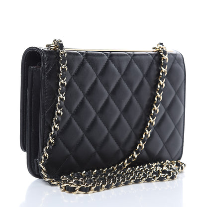 Chanel Lambskin Quilted Trendy CC Wallet On Chain WOC Black 3 of 14