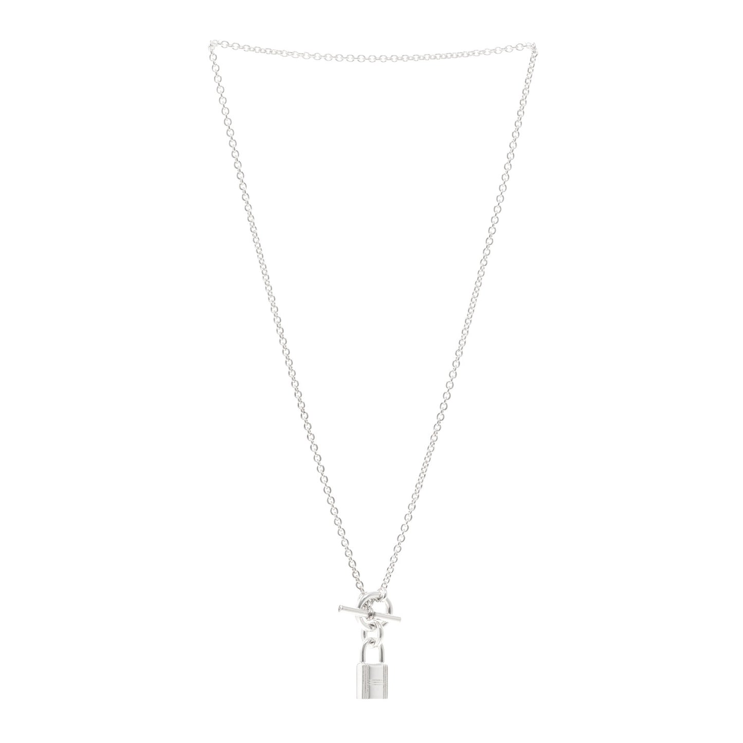 Sterling Silver Cadenas Kelly Lock Pendant Necklace