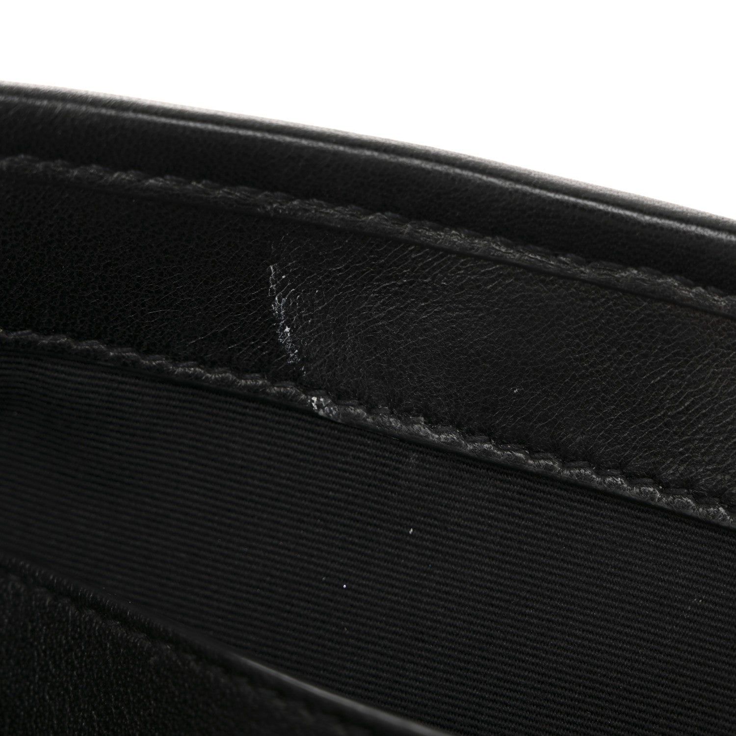 Saint Laurent Calfskin Ayers Patchwork Monogram Medium Niki Chain Satchel Black 12 of 14