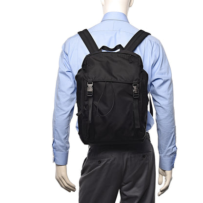 Prada Nylon Montagna Double Buckle Backpack Black 2 of 13
