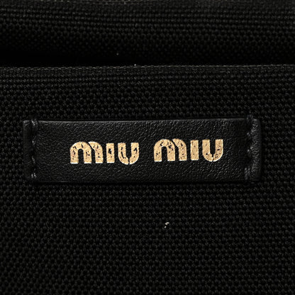 Miu Miu City Calfskin Wicker Midollino Bag Black 8 of 10