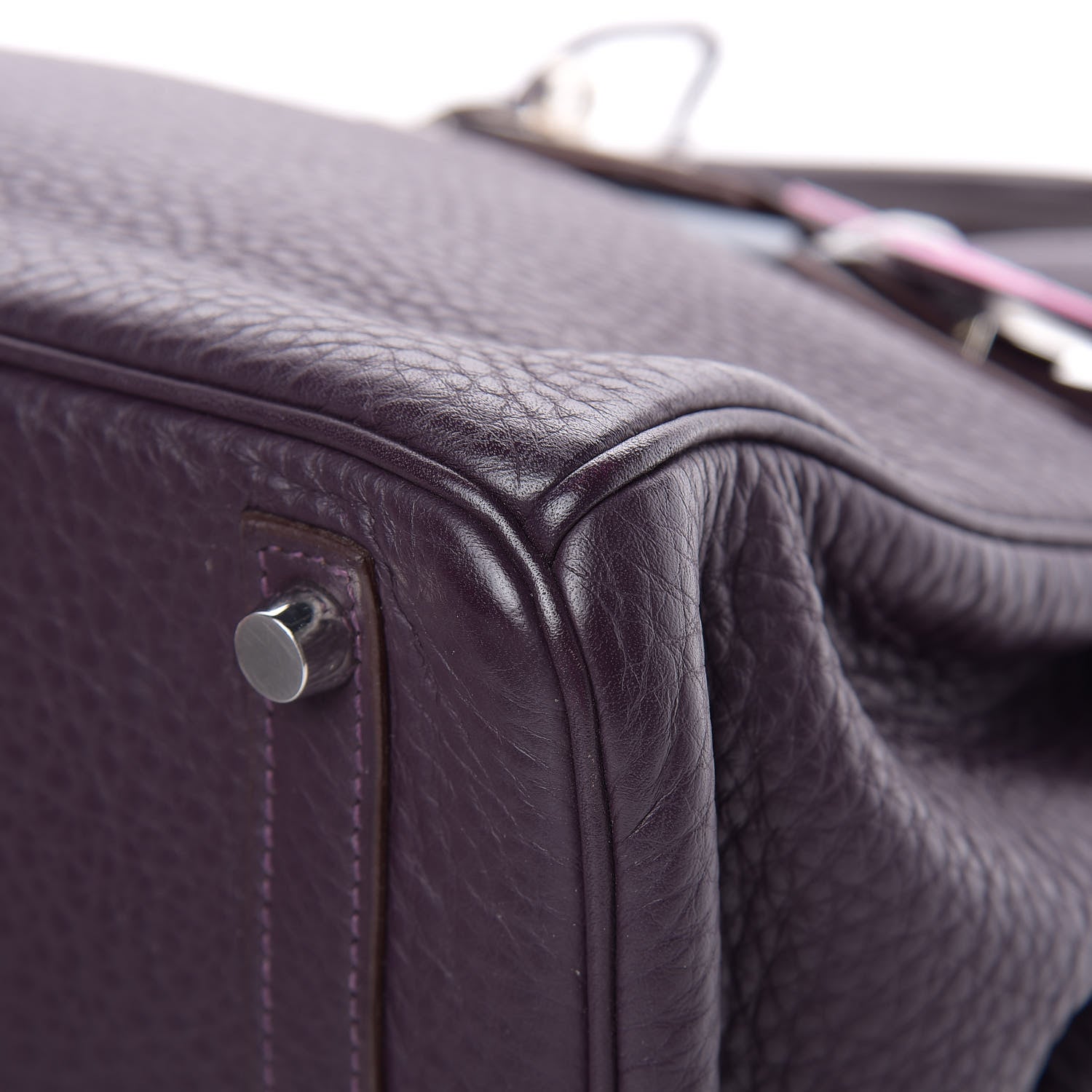 Hermes Taurillon Clemence Birkin 30 Raisin 36 of 39