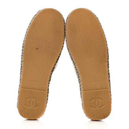 Chanel Denim CC Espadrille Mules 39 White Black 7 of 15
