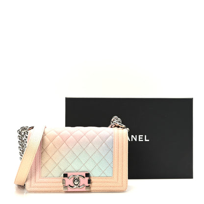 Chanel Caviar Quilted Small Rainbow Boy Flap Pink Multicolor 10 of 10